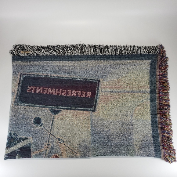 Vintage "Let's Go To The Lobby" Dancing Refreshments Throw Blanket - Picture 7 of 11